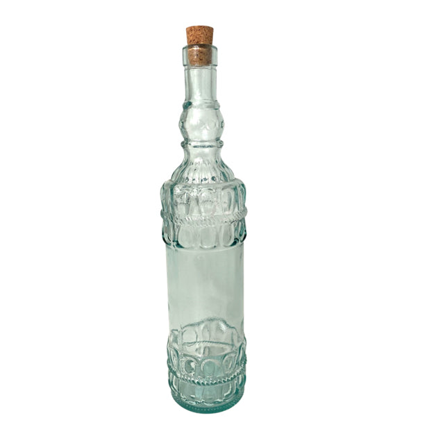 Glas flaske med mønster - Genbrugsglas