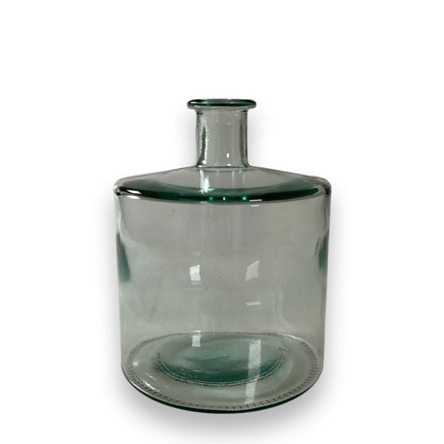 Kantet glas vase H26 cm - Klar