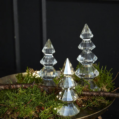 Glas juletræ - Flere størrelser og farver