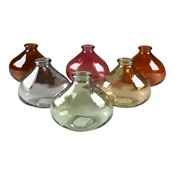 Glas vase H9,5 cm - Flere farver