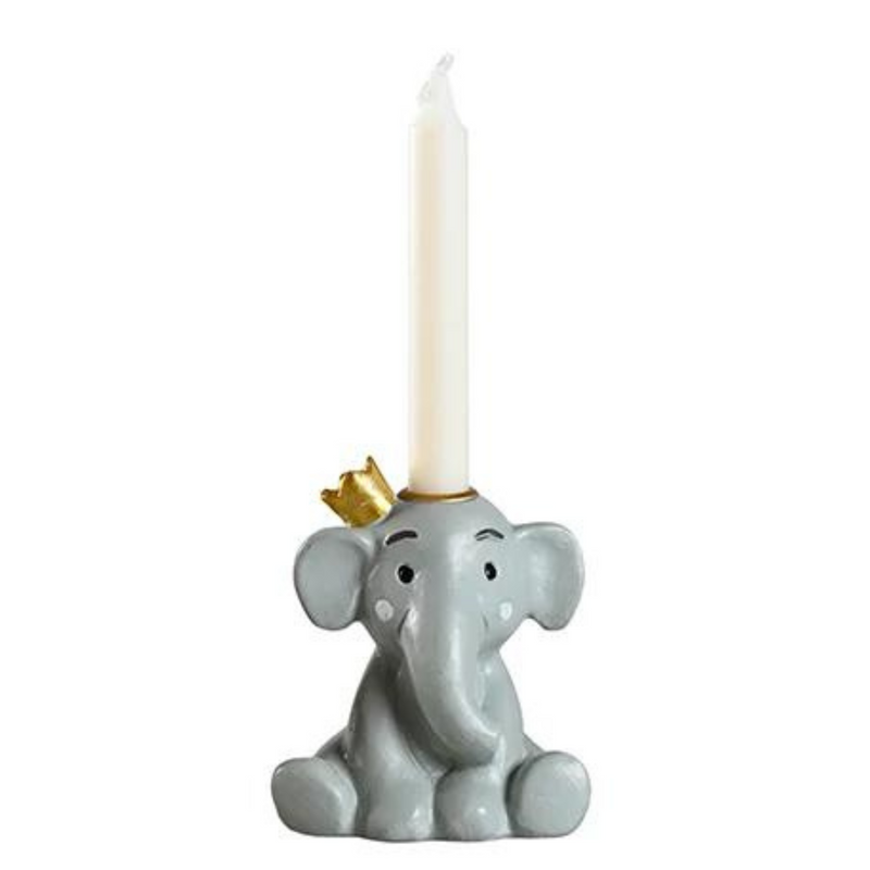Lysestager til fødselsdagslys - Abe/Elefant/Næsehorn