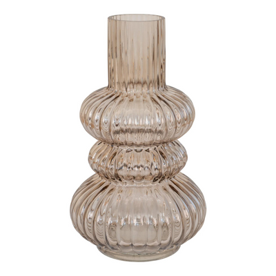Vase i mundblæst glas H25 cm