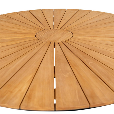 Teaktræ havebord/spisebord - Ø130 cm