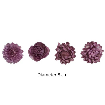 Blomsterhoved lilla assorteret - Flere størrelser