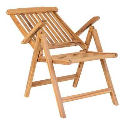 Teak 5-position stol