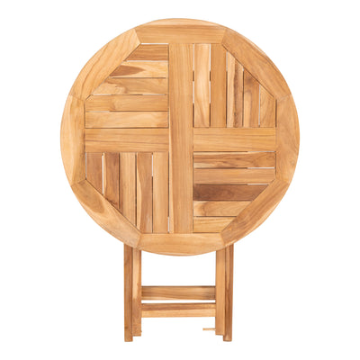 Teak spisebord Ø70
