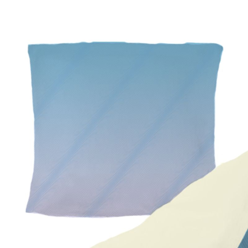 PYTT blå/pink Waves pudebetræk i bomuldssatin - Flere størrelser