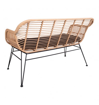 Rattan sofa i rattan med hynde, flere farver