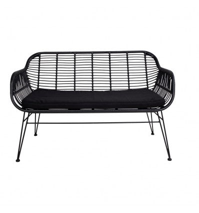 Rattan sofa i rattan med hynde, flere farver
