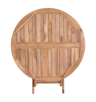 Rundt havebord i teak Ø100