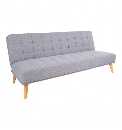 Sovesofa lysegrå med ben i birketræ