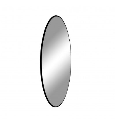 Spejl rund med sort eller messing look ramme Ø80