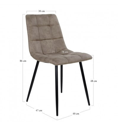 Spisebordsstol i microfiber stof, flere farver